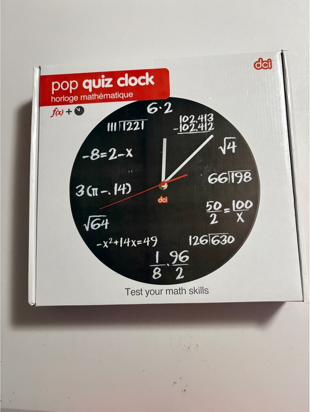 Pop Quiz math clock
